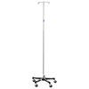 Blickman IV Stand 4 Hook w/5 Leg Base On Casters 7792SS-4